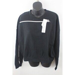 Kappa Womens Sweater Cassis Authentic Sweatshirt Omini Logo Black Size L